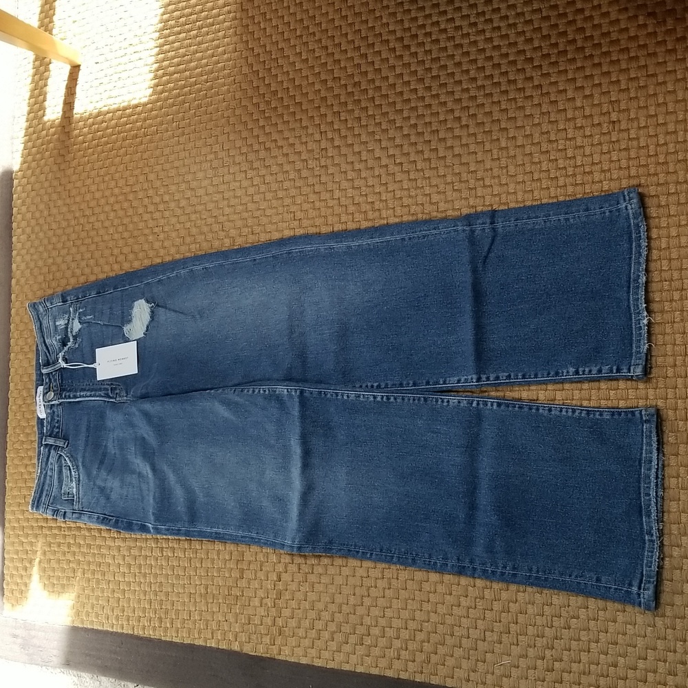 Flying Monkey High Rise Slim Wide Leg Jean's.